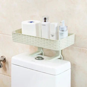 

Bathroom Organizer Storage Rack Toilet Shelf Shampoo Soap Cosmetic Holder Wall Mounted Shower Shelves Rattan Shaped