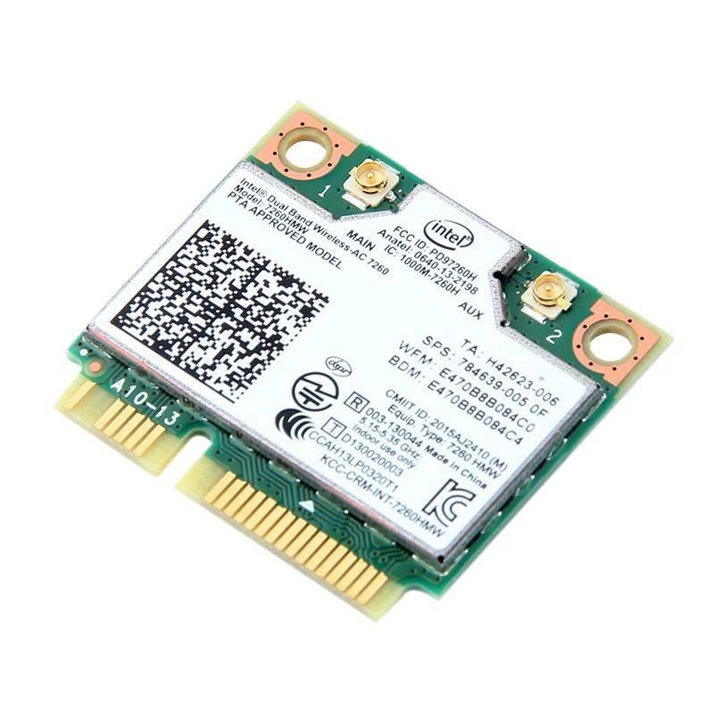 Двухдиапазонный беспроводной адаптер AC1200 для Intel 7260 7260HMW AC MINI карта pci-e 2,4G/5G Wifi + Bluetooth 4,0 для Dell/sony/ACER/ASUS