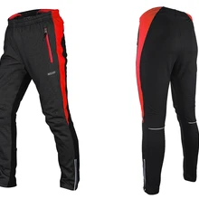 ARSUXEO Men's Winter Cycling Pants Warm Up Thermal Fleece MTB Bike Bicycle Trousers Windproof Waterproof Reflective 14AA