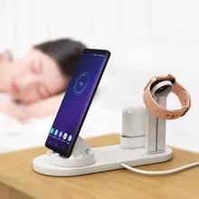 3 в 1 зарядная док-станция Подставка держатель станция для IPhone Airpods Apple Watch поворотное зарядное устройство База для Android тип-c IPhone