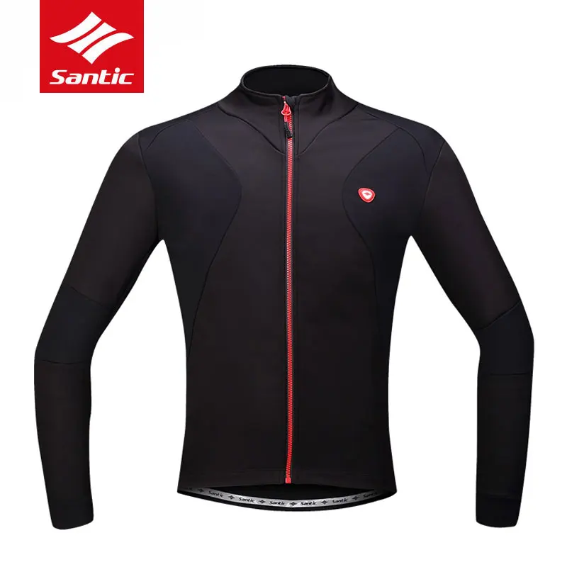 Santic Cycling Jersey Men Long Sleeve Winter Fleece Thermal MTB Road Bike Jacket Windproof Warm Reflective Riding Clothing | Спорт и
