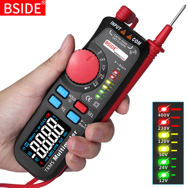 Мультиметр с двойным режимом Цифровой вольтметр BSIDE 92CL pro цветной дисплей