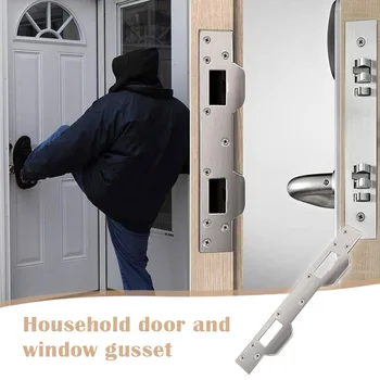 

Door Security Plate Door Reinforcement Plate Dual Security Strike Plate Door Security Devices