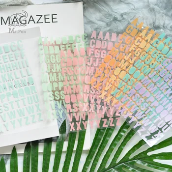 

8 Colors PVC Letter Stickers Notebook Decoration Stickers Calendar Stickers DIY Scrapbooking Planner Photo Album Decoration