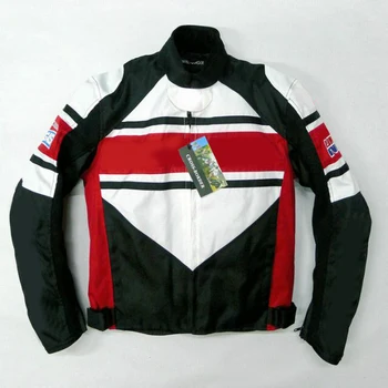 

Automotive Street Moto Race Motocross Jackets Motorbike Motorcycle Black White Red Jacket With Cotton Lining