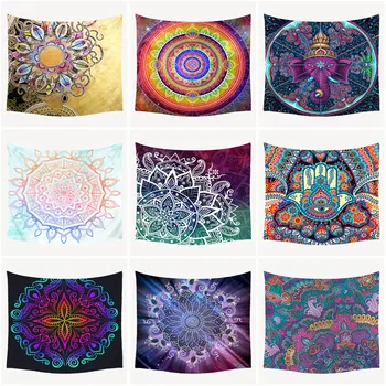 

150*200 Indian Mandala wall hanging tablecloth curtain handmade dormitory art deco tapestry M17