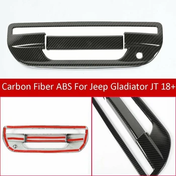 

1 Set 2pcs Carbon Fiber ABS Rear Tailgate Door Handle Cover For Jeep Gladiator JT 2018-2020 Car Replacement Accessories