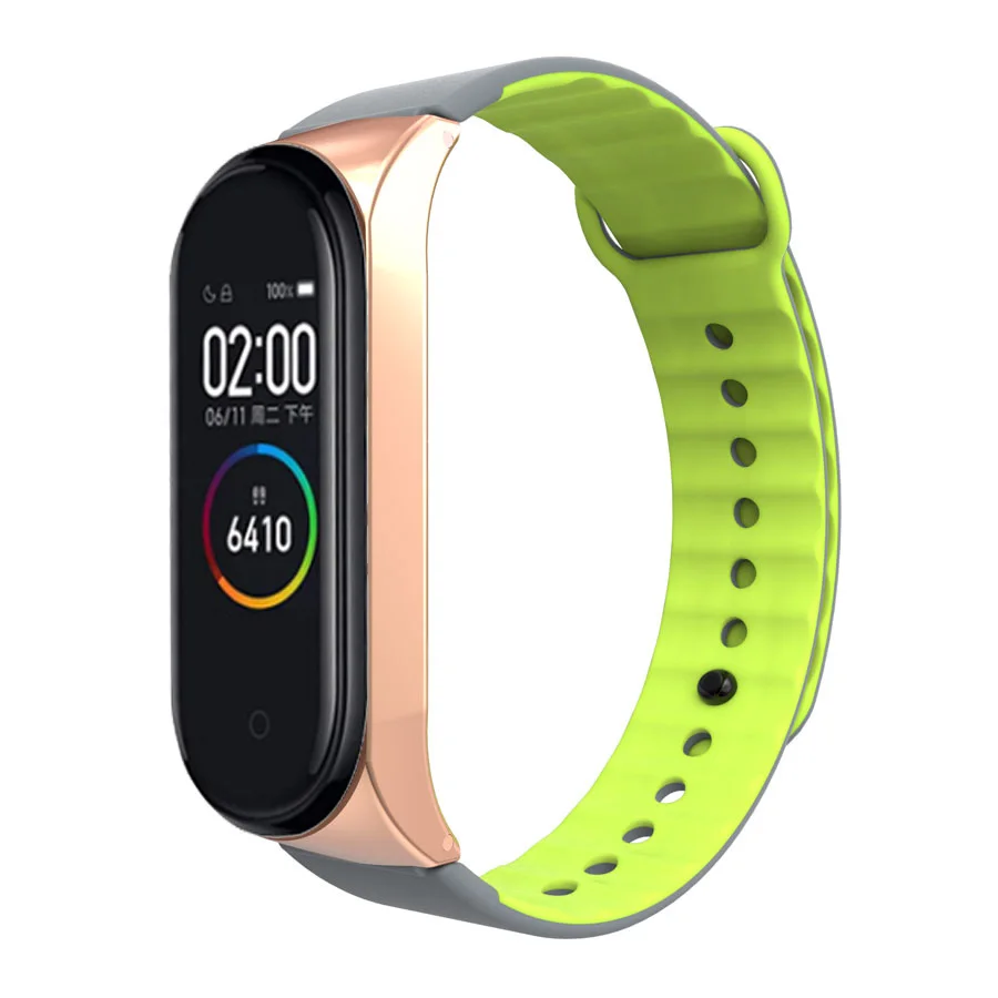 Mi Band 4 3 ремешок металлический силиконовый ремешок из нержавеющей стали для Miband 4 3 ремешок совместимый браслет Miband 4 3 браслеты Pulseira Miband