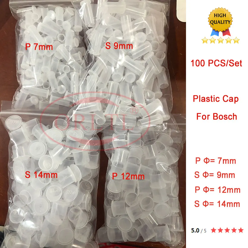 Diesel CR Injector Nozzle Dust Cap Nozzle Sprayer Plastic Nut Parts 7mm 9mm Inner Size 12mm 14mm Diameter for Bosch