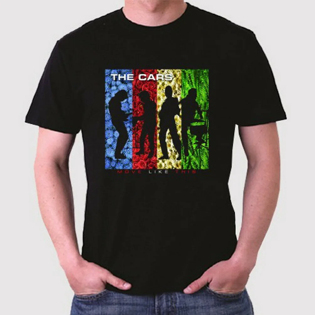 Мужская черная футболка с надписью The Cars Move Like This Rock Band Legend размеры от S до 3XL