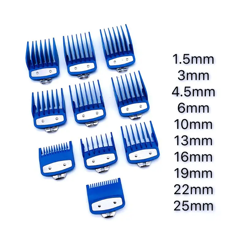  Colorful Guide Comb Multiple Sizes Metal Limited Combs Hair Clipper Cutting Tool