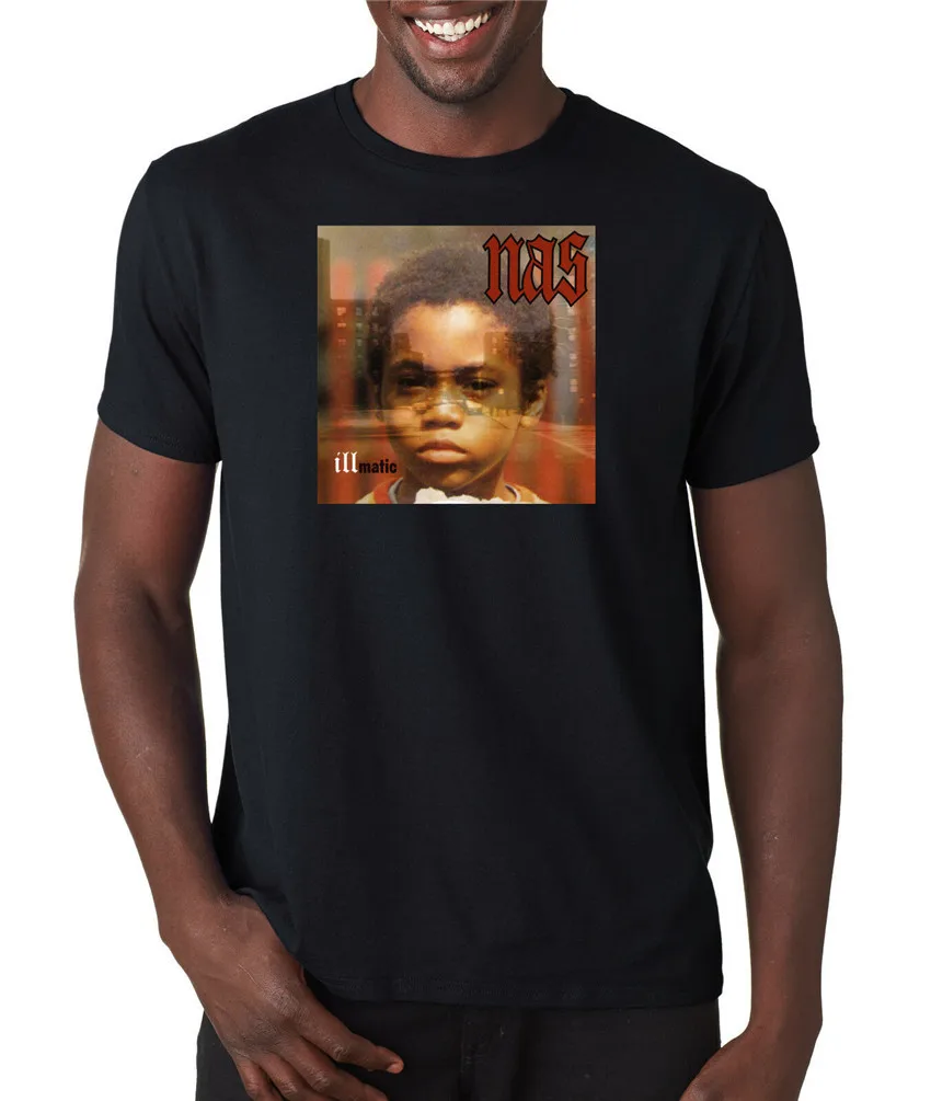 Nas Illmatic/Классическая футболка в стиле хип-хоп рэп Нью-Йорк винтажном новая |
