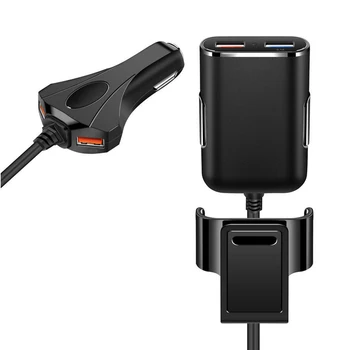 

4-Port USB Car Charger Fireproof Flame Retardant PC 3.0 Fast Charging Charger Adapter used to charge mobile phone tablet GPS
