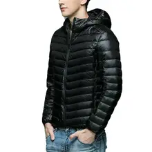 Заводская распродажа мужской легкий 90% пуховик с капюшоном парка пальто нового размера плюс 2XL-6XL 2 размера s меньше