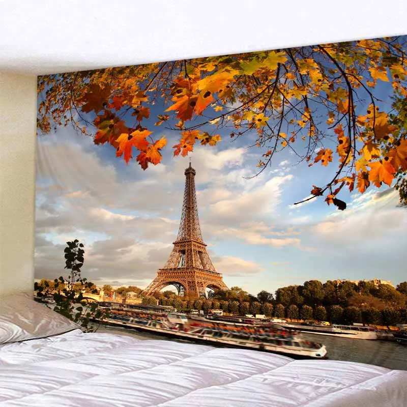 

Tower Background Tapestry Wall Handing 3D Printed Living Room And Bedroom Decoration