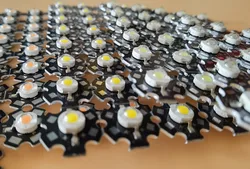 10 - Pack High Power LED Lights with 20mm Star PCB - Assorted Colors - 3W 10PS (Full spectrum pink)