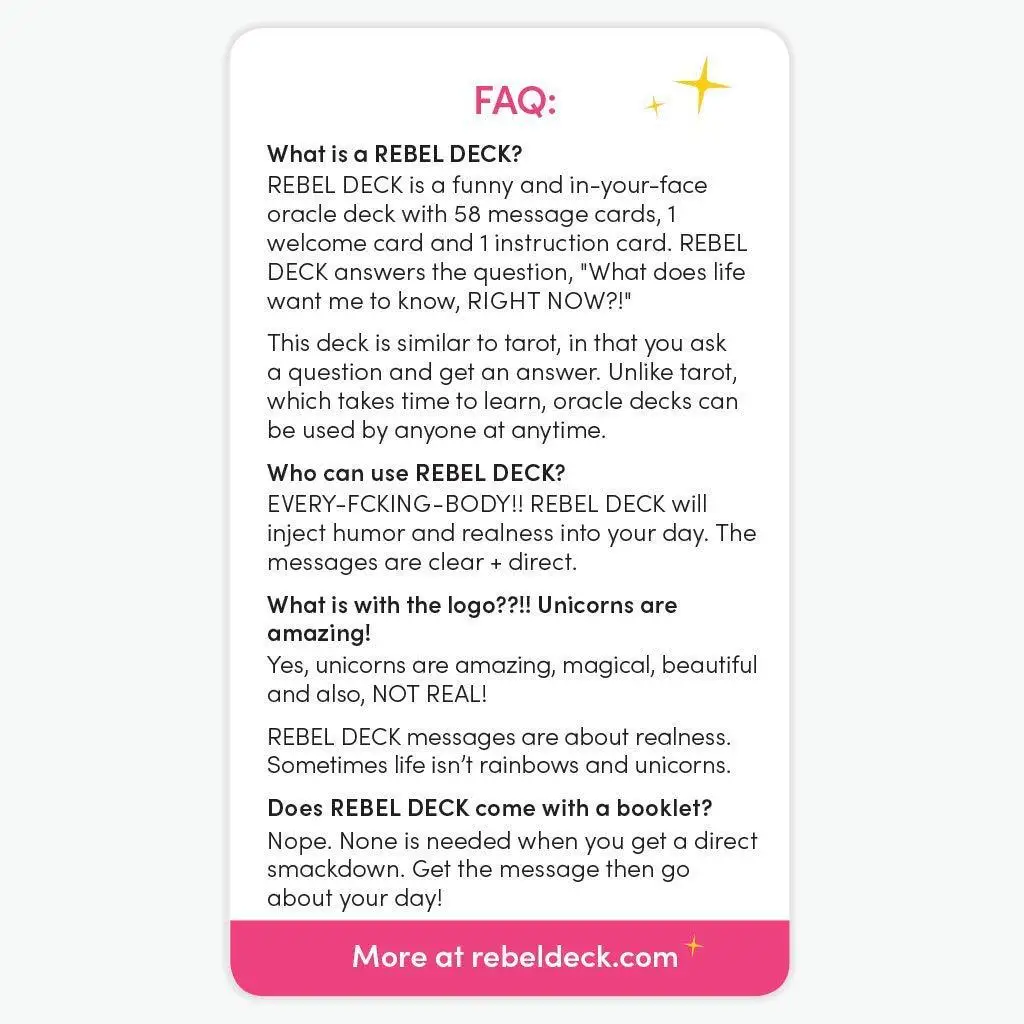 Rebel Deck Oracle Deck все английские держатель карточек настольных игр вечерние карты