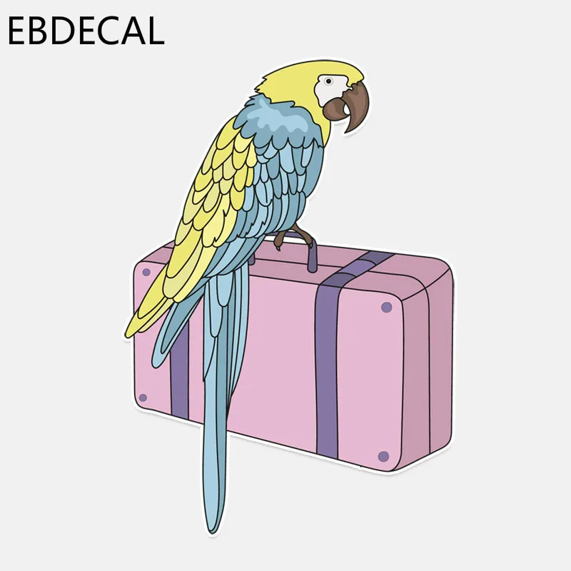 Ebdeckle красивый попугай в багажной коробке на декор для Авто/бампер/окно/наклейка