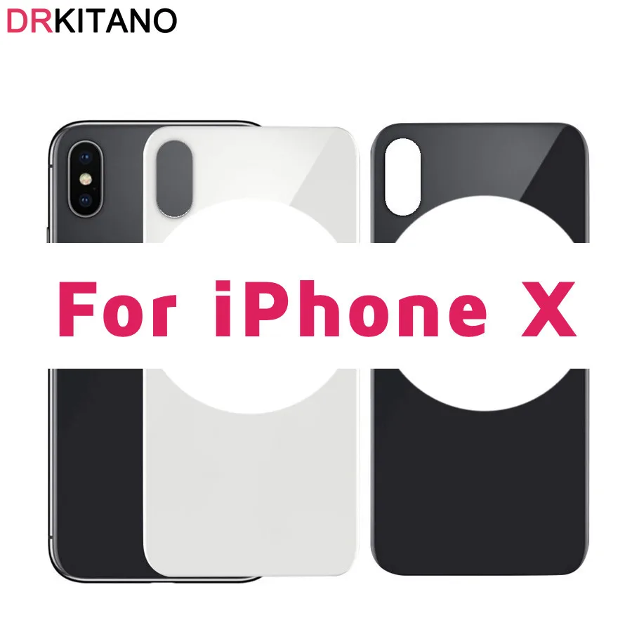 Задняя стеклянная панель для iPhone X крышка Корпус задней двери Apple с объективом