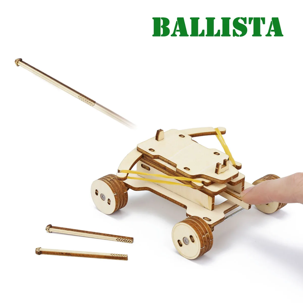 Catapulta De Madeira Trebuchet E Ballista Toy Kit Modelo Mecânico Puzzle Game Building Assembly Aprendizagem Laser Corte Para Kid