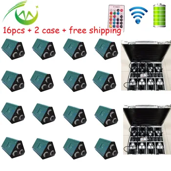 

Wireless dmx LED Wedge Battery RGBWA UV DJ Par Uplight 3*18w LED Wedding Uplightings with Charging case