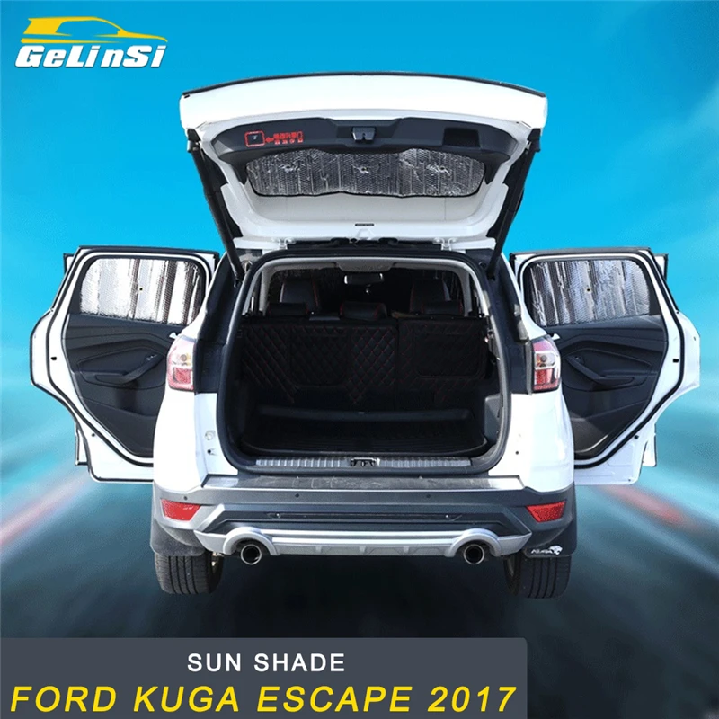 

GELINSI Car Sun Shade UV Protection Curtain Sunshade Mesh Sun Visor Summer Film For Ford KUGA Escape 2017 2018