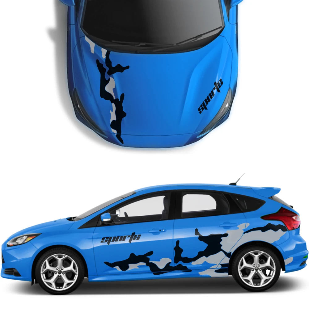 Автомобильные спортивные виниловые наклейки на дверь боковые для Ford Focus 2 3 1 4 MK2 MK3