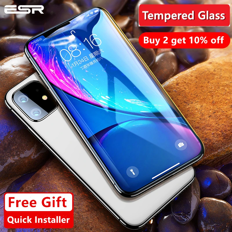 ESR Защита экрана для iPhone X XR XS 11 Pro Max 5X более прочная защитная пленка из закаленного стекла для iPhone 11pro