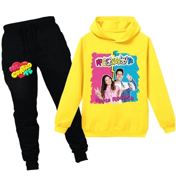 

Kids Me Contro Te Hoodies Clothes Set Autumn Toddler Kids Teen Boys Girls Hooded Tops Pants Cotton Casual Tops Outfits Clothing