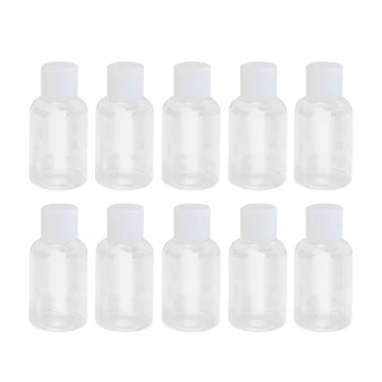 

6-15pcs 50ml Empty Plastic Sample Bottle Container Jar Pot Vial with Flip Lid Perfect for Emollient Water Shower Gel Emulsion