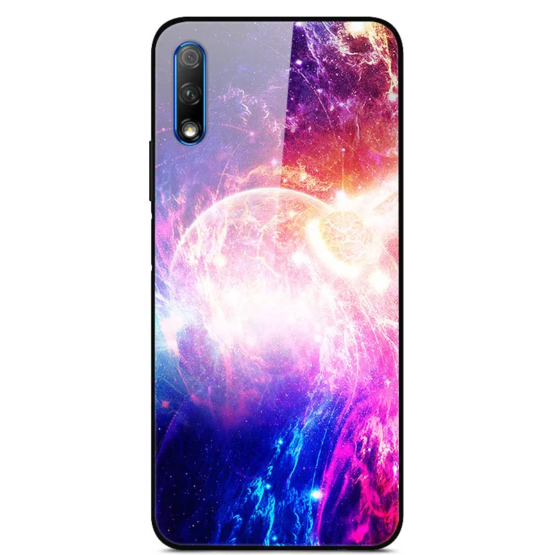 4 Для huawei Honor 9X чехол закаленного стекла крышка с пространство Распечатать чехол для телефона для Honor 9X силиконовый бампер чехол для huawei Honor9X 9 X - Цвет: 4