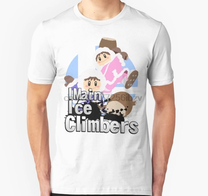 Men tshirt I Main Ice Climbers Super Smash Bros. Ultimate Slim Fit T Shirt Printed T-Shirt tees top