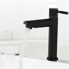 

High-quality Sink Tap Modern Easy to Install Stainless Steel Black Bathroom Basin Faucet Easy to Install for Household