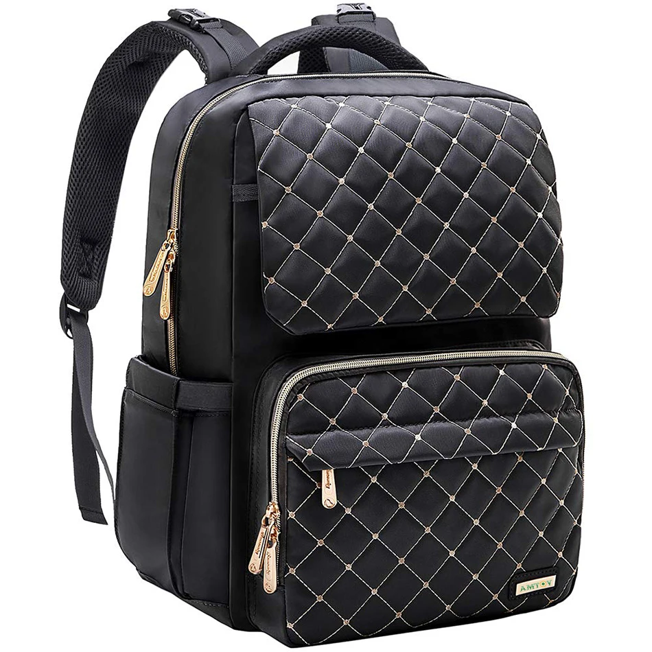 

Mommy Bag Backpack, Multifunctional Waterproof Large Travel Diaper Backpack, Suitable for Mom and Dad, With Diaper Changing Pad