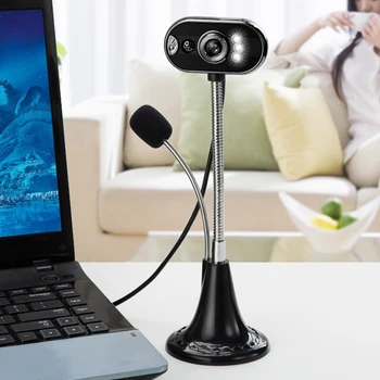 

IP Camera Drive Free Plug And Play Night Vision Desktop Computer Study HD Led Office With Cable USB Home Manual Focusing Bedroom
