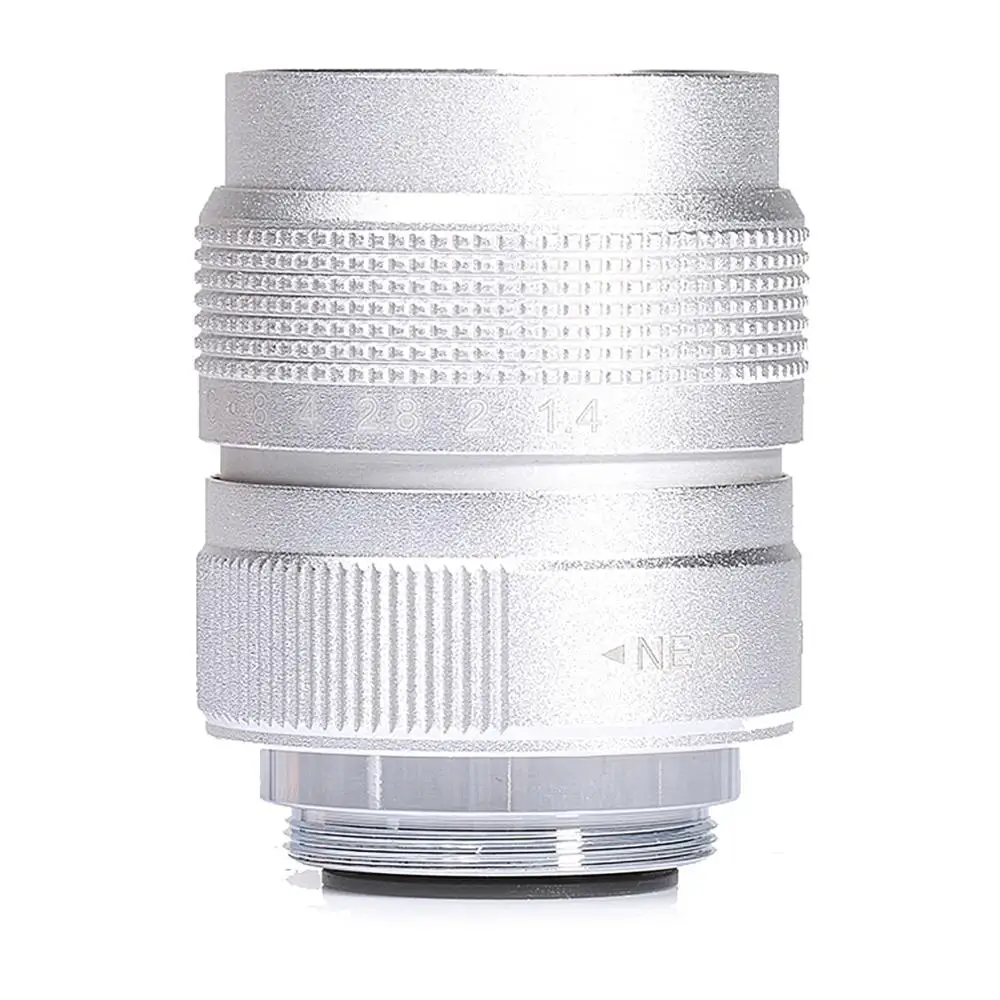 Серебряный Фуцзянь 25 мм F1.4 CC ТВ телевизионный объектив+ C-NEX Крепление объектива переходное кольцо для sony A7 A9 A7II NEX3 NEX-5 NEX-5N NEX-5T NEX6 NEX7 A6000 камера