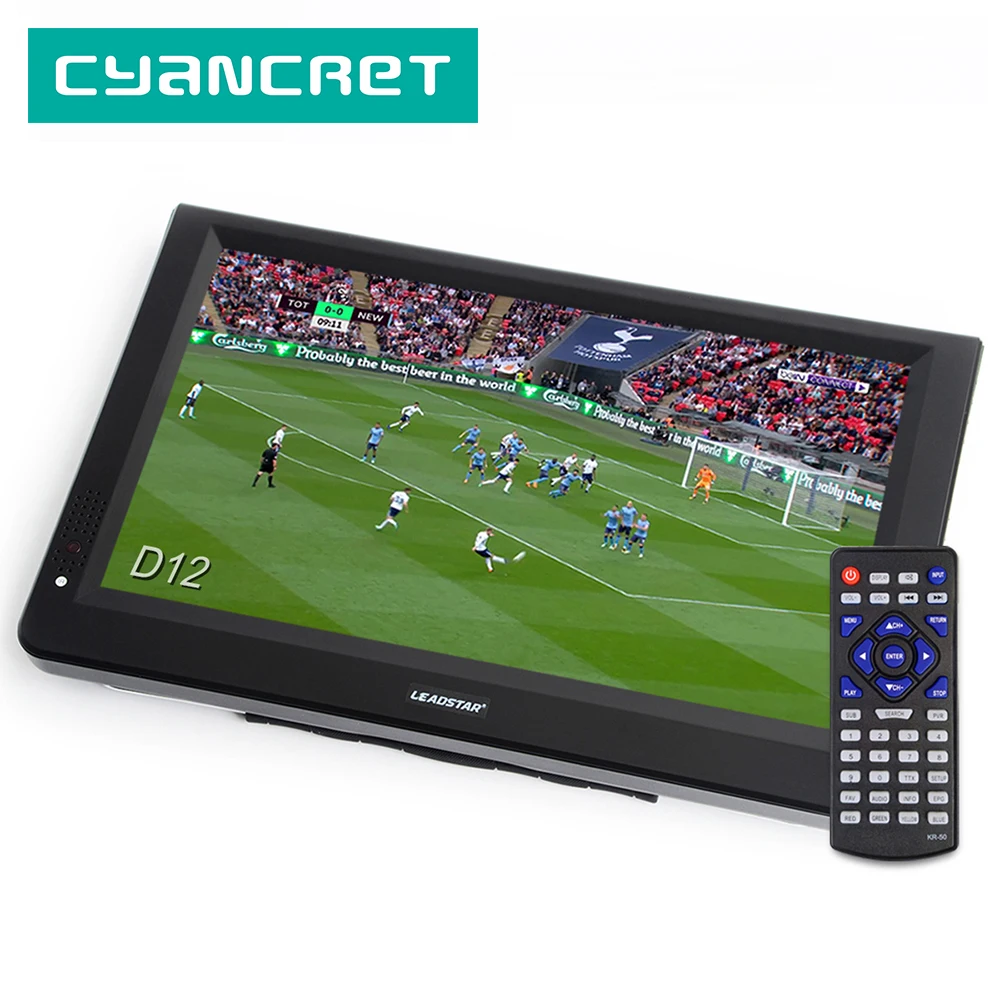 LEADSTAR D12 дюймов HD портативный TV DVB T2 ATSC ISDB T tdt цифровой и аналоговый мини маленький