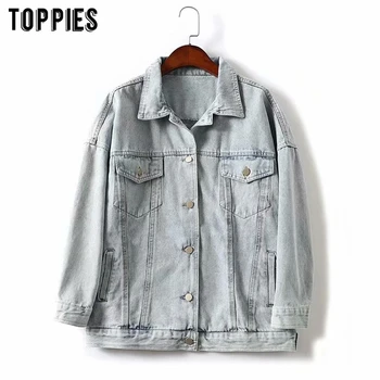 

jean jacket vintage classic denim coat women loose button basic jacket fashion streetwear 2020