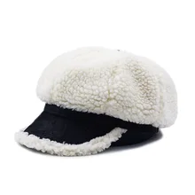 MAERSHEI элегантный кашемировый берет высокого качества дамские шапки сплошной цвет плоский верх мешковатая шапка Bone cap Женская шляпа панка