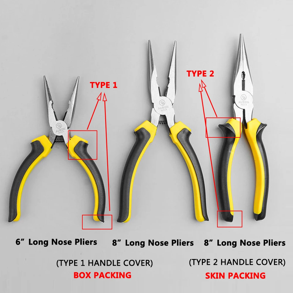 Long Nose Pliers Electrician Wire 6? 8" Professional Plier Tools Home Hand Tool Cutting Pliers With PVC Handle Cover 2 Types
