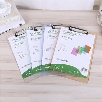 

1pc A4 Solid Paperwork File Folder Transparent Document Plastic Clipboard Holder Vertical Type School With Tick Mark Stationery