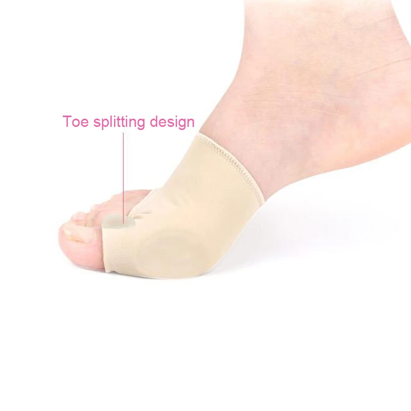 2PCS Big Bone Orthopedic Hallux Valgus Bunion Toes Correction Pedicure Socks Silicone Corrector Braces Separator Feet Care Tool