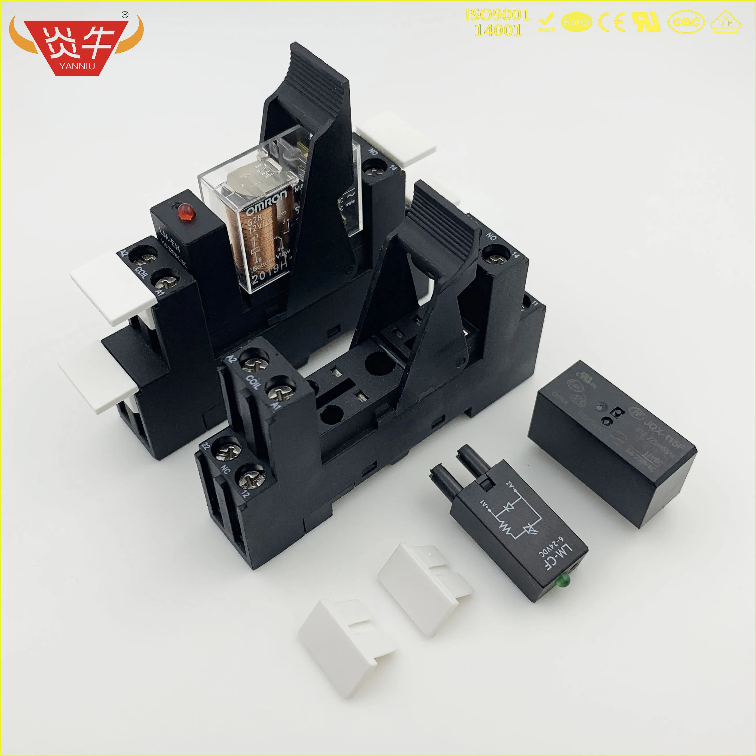 Din-рейка защелкивающиеся релейные розетки 14FF-1Z/2Z-C2 для H = 15,7 мм 25,5 мм реле JQX HF HK 115F G2R G5R G5RL RTD 845HN