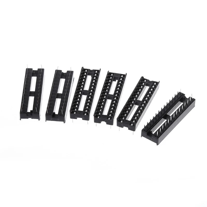Buy 66 Pcs/set DIP IC Sockets Adaptor Solder Type Socket Kit 6 8 14 16 18 20 24 28 Pins