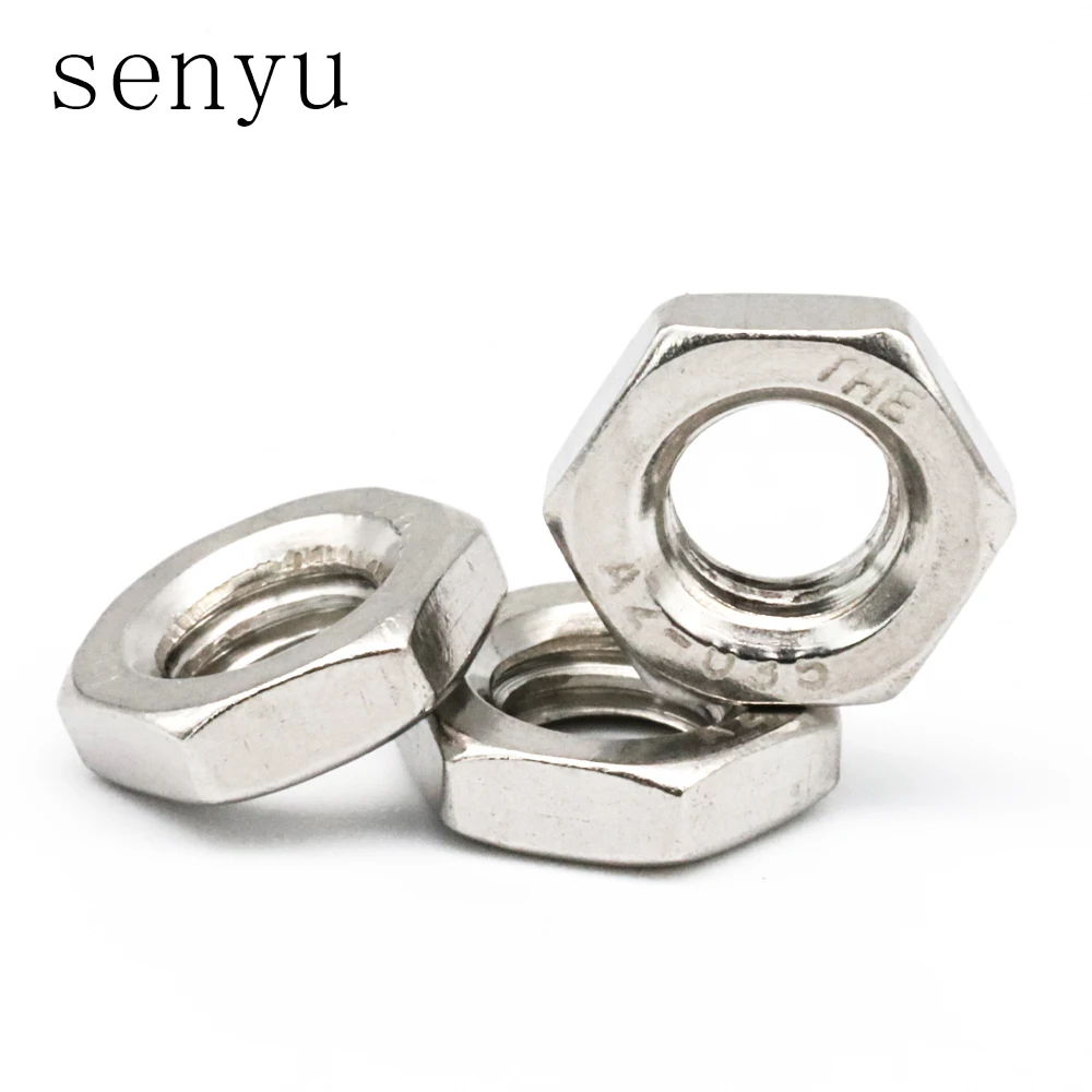 304 Stainless Thin Hex Nuts Fine Pitch M8 M10 M12 M14 M16 M1820*1.0/1.5