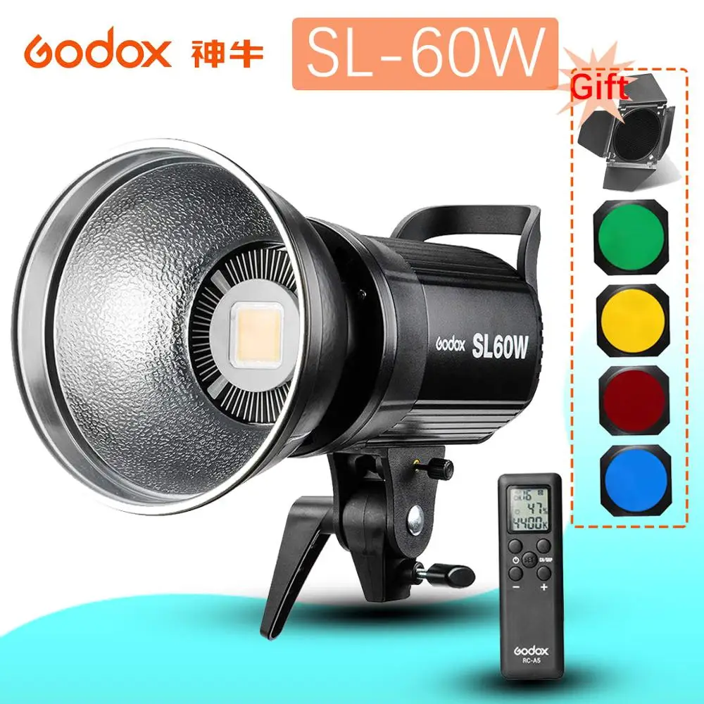 

Godox LED Video Light SL-60W SL60W 5600K White Version Video Light Continuous Light Bowens Mount for Studio Video Recording