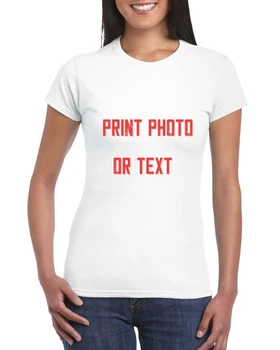 

Custom Women's Fitted T Shirts Ultra Soft Add Your Text for Women Premium Cotton T Shirt