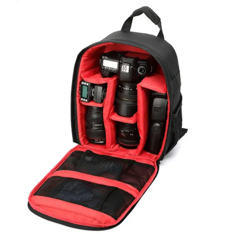 Красный Водонепроницаемый ударопрочный рюкзак для камеры Canon EOS sony Nikon DSLR/SLR камера 24BB - Цвет: Красный