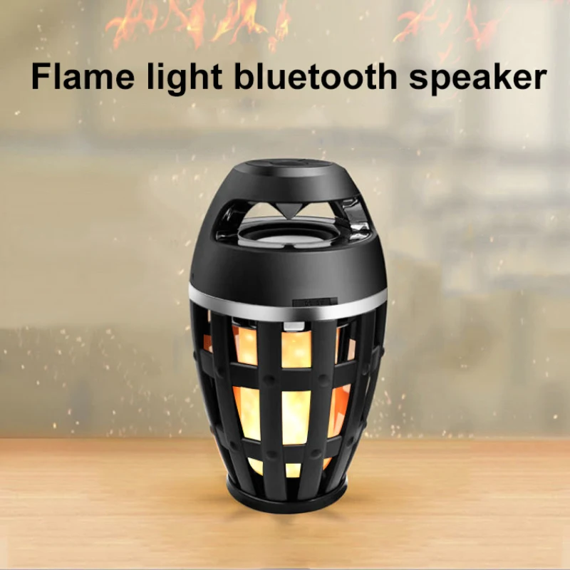 Пламенная настольная лампа Bluetooth динамик usb зарядка FM радио Функция сабвуфер Открытый водонепроницаемый светодиодный беспроводной аудио креативный
