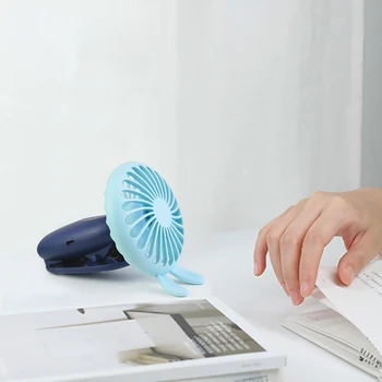 

Cute Mini Fan Handheld Clip Desktop USB Charging Air Cooler for Outdoor Travel Personal Space Cooling Fan for Home